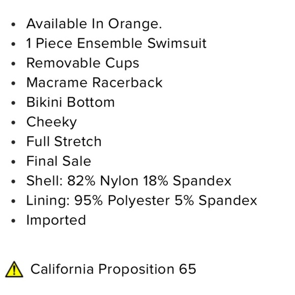 NWT! Fashion Nova Mayra Neon Orange Macrame One Piece Swimsuit M Bathing suit - Picture 3 of 10